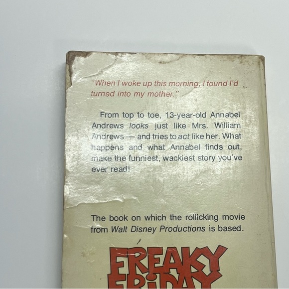 freaky friday mary rodger’s walt disney 1972 preowned scholastic - Picture 5 of 8